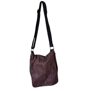 Wilsons Leather Brown Crossover Shoulder Bag Adjustable Strap Tote Purse Western